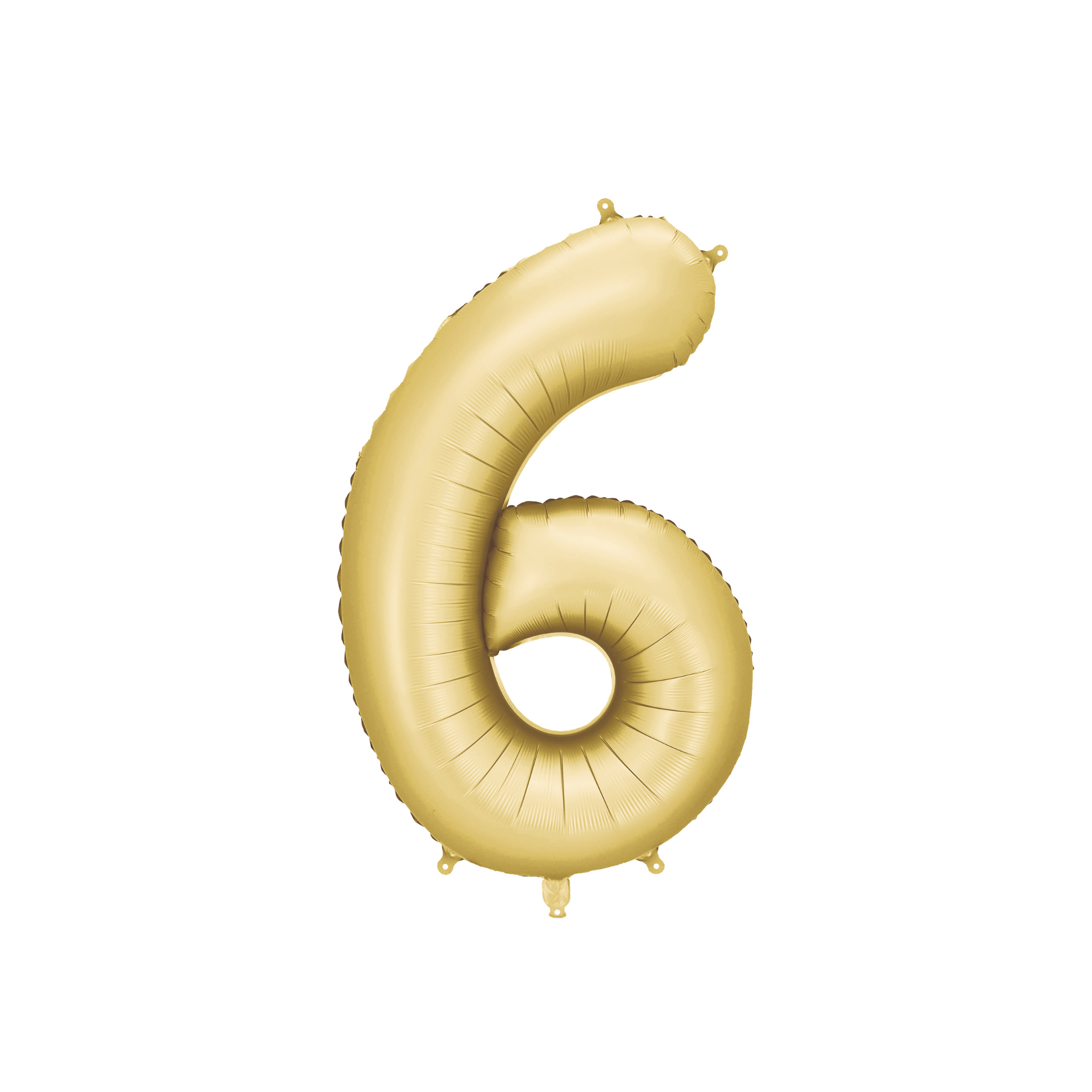 Folienballon XXL Zahl Gold Seidenmatt -hey-Party.de- Folienballons -#Variante_ Zahl 6
