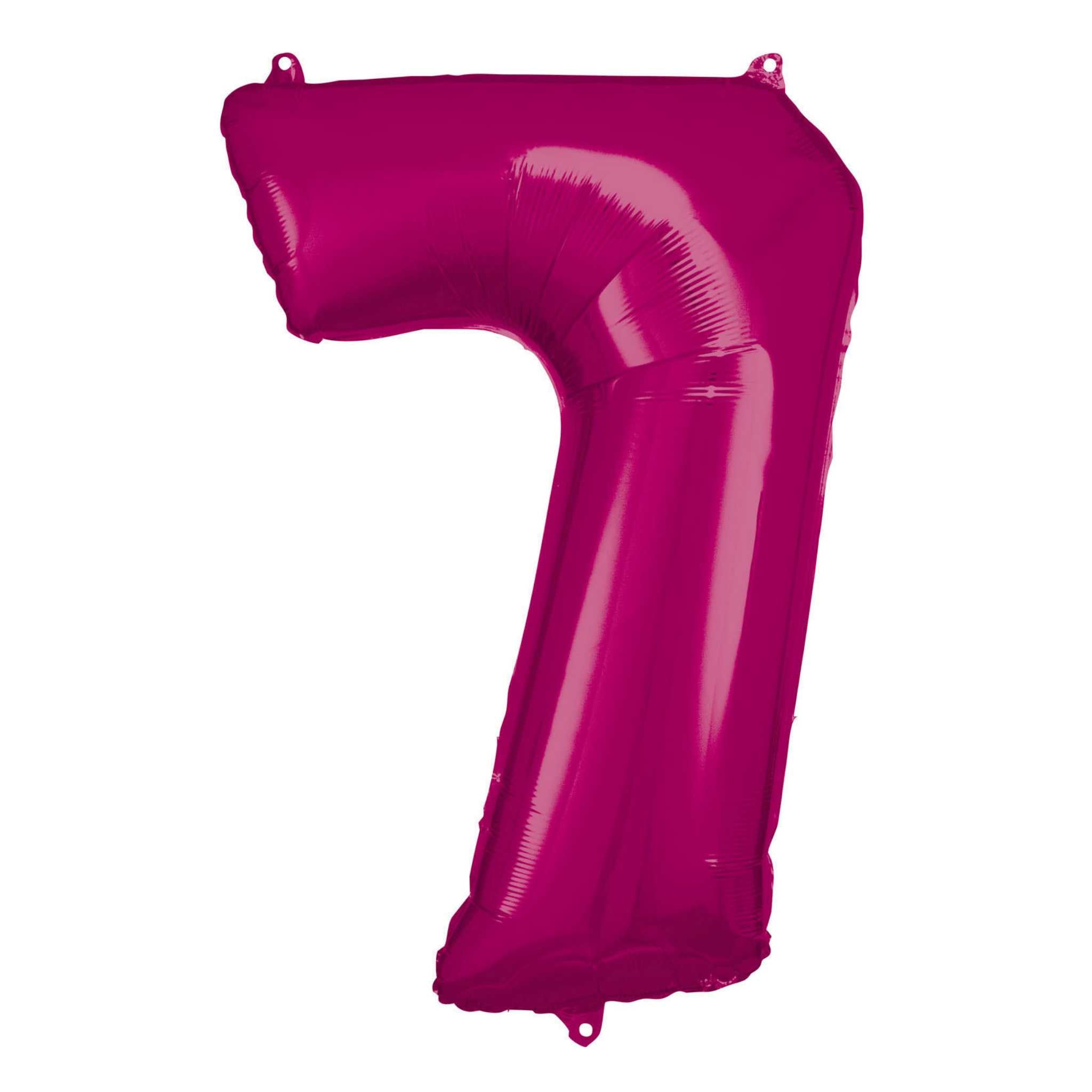 Folienballon XXL Zahl Pink -hey-Party.de- Folienballons -#Variante_ Zahl 7