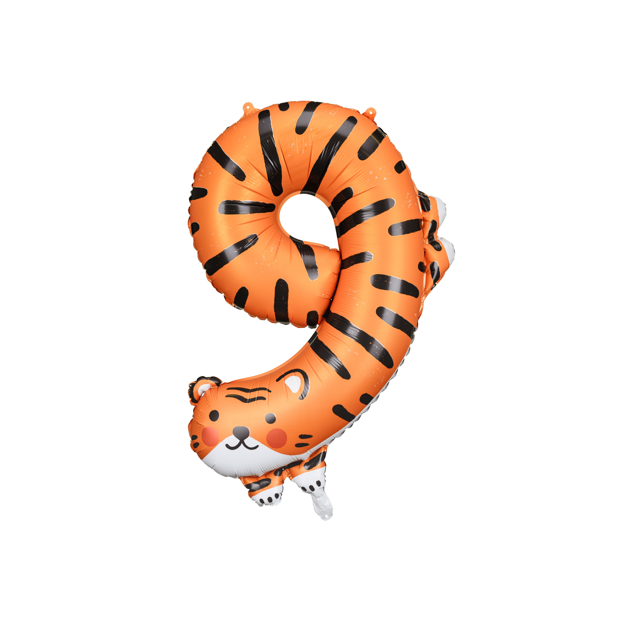 Folienballon XXL Zahl 9 Tiger -hey-Party.de- Folienballons -#Variante_