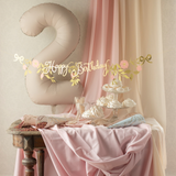 Girlande Happy Birthday Blumen -hey-Party.de- Girlanden -#Variante_