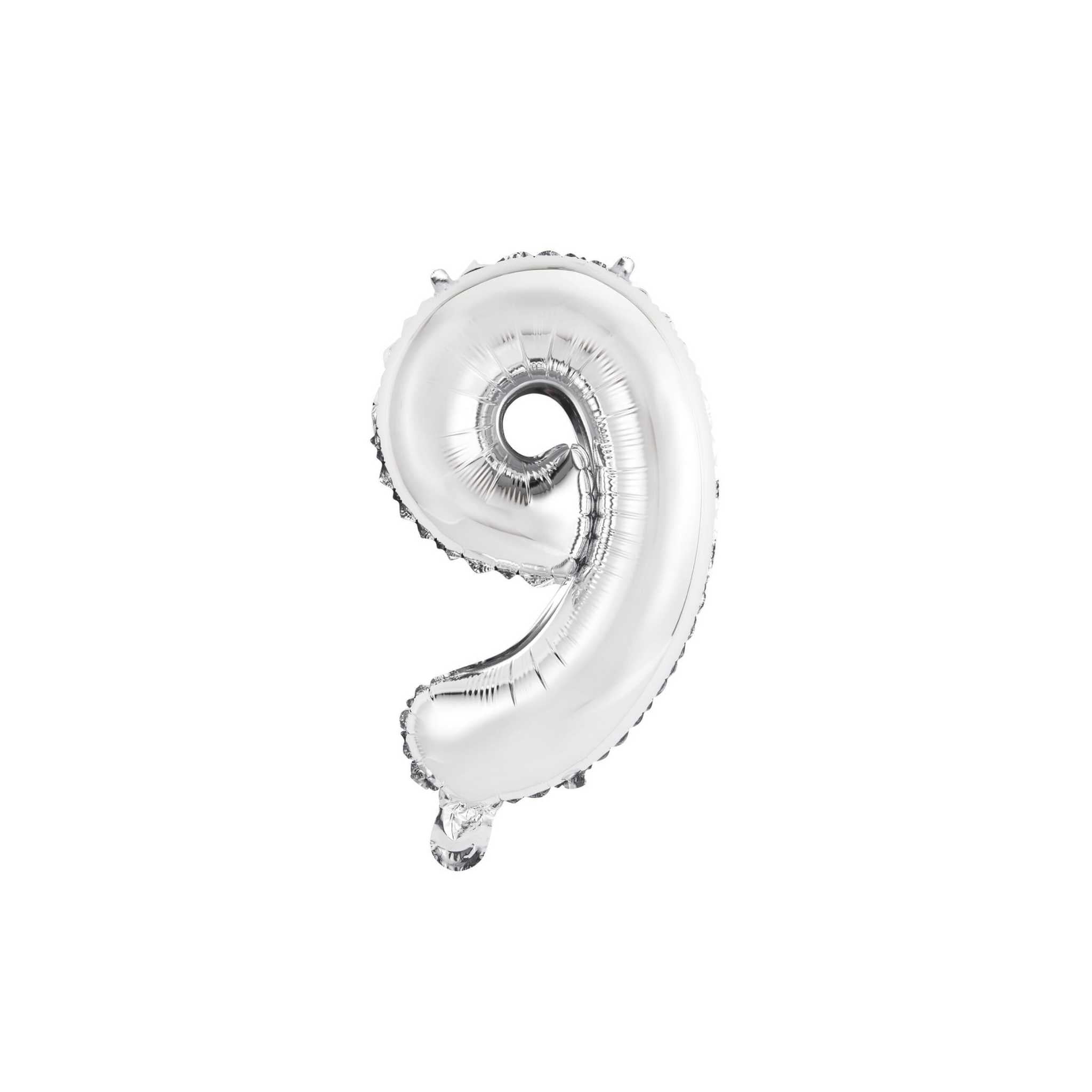 Amscan Folienballon Zahl 4 – Silber, 22x35 Cm, Mit Selbstschließendem Ventil Für Helium Oder Luft