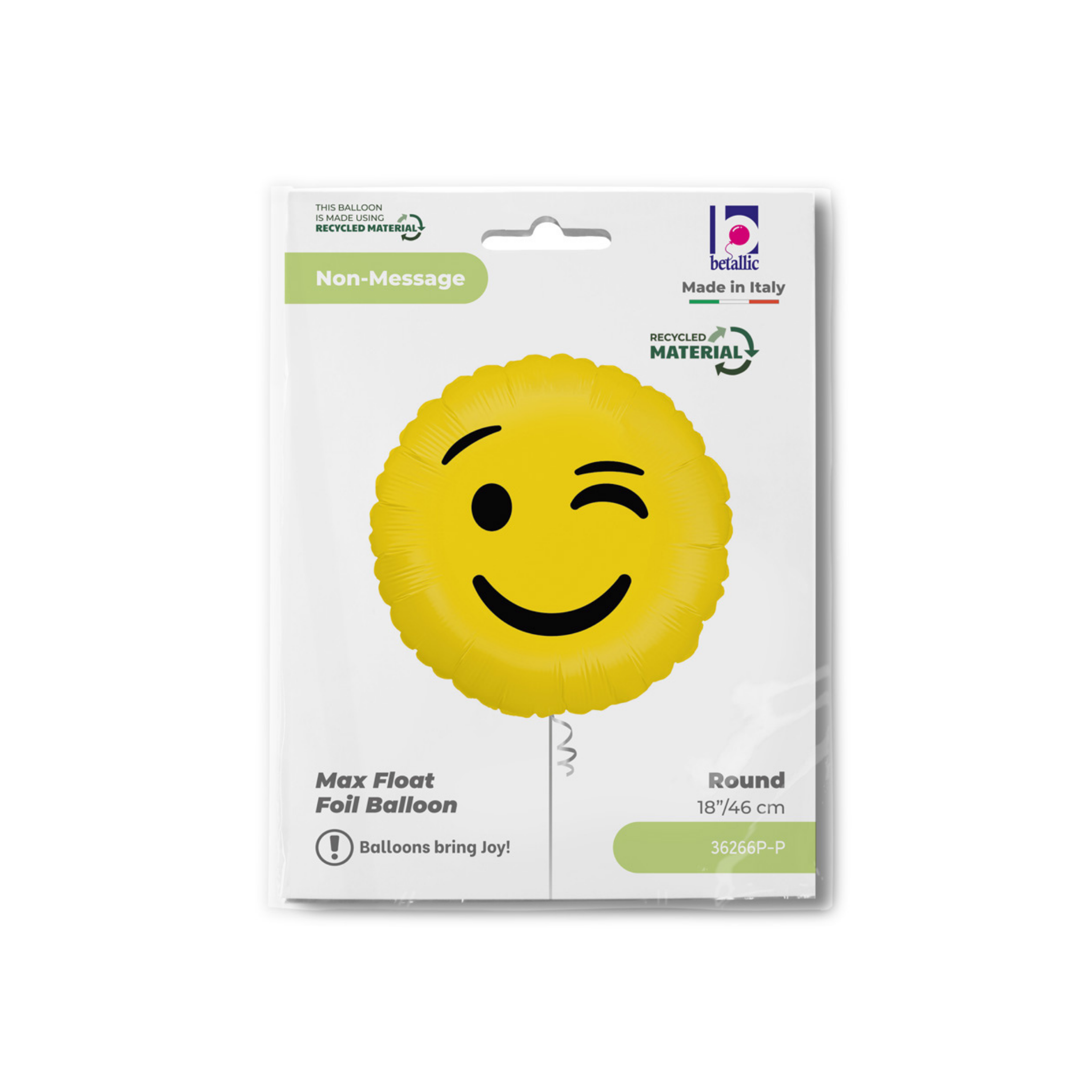 Folienballon Emoji Zwinker 😉 -hey-Party.de- Folienballons -#Variante_