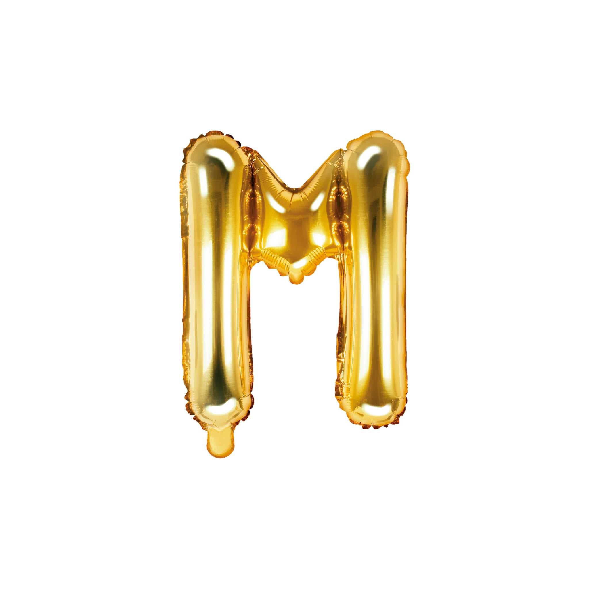 Folienballon kleine Buchstaben Gold -hey-Party.de- Folienballons -#Variante_ M