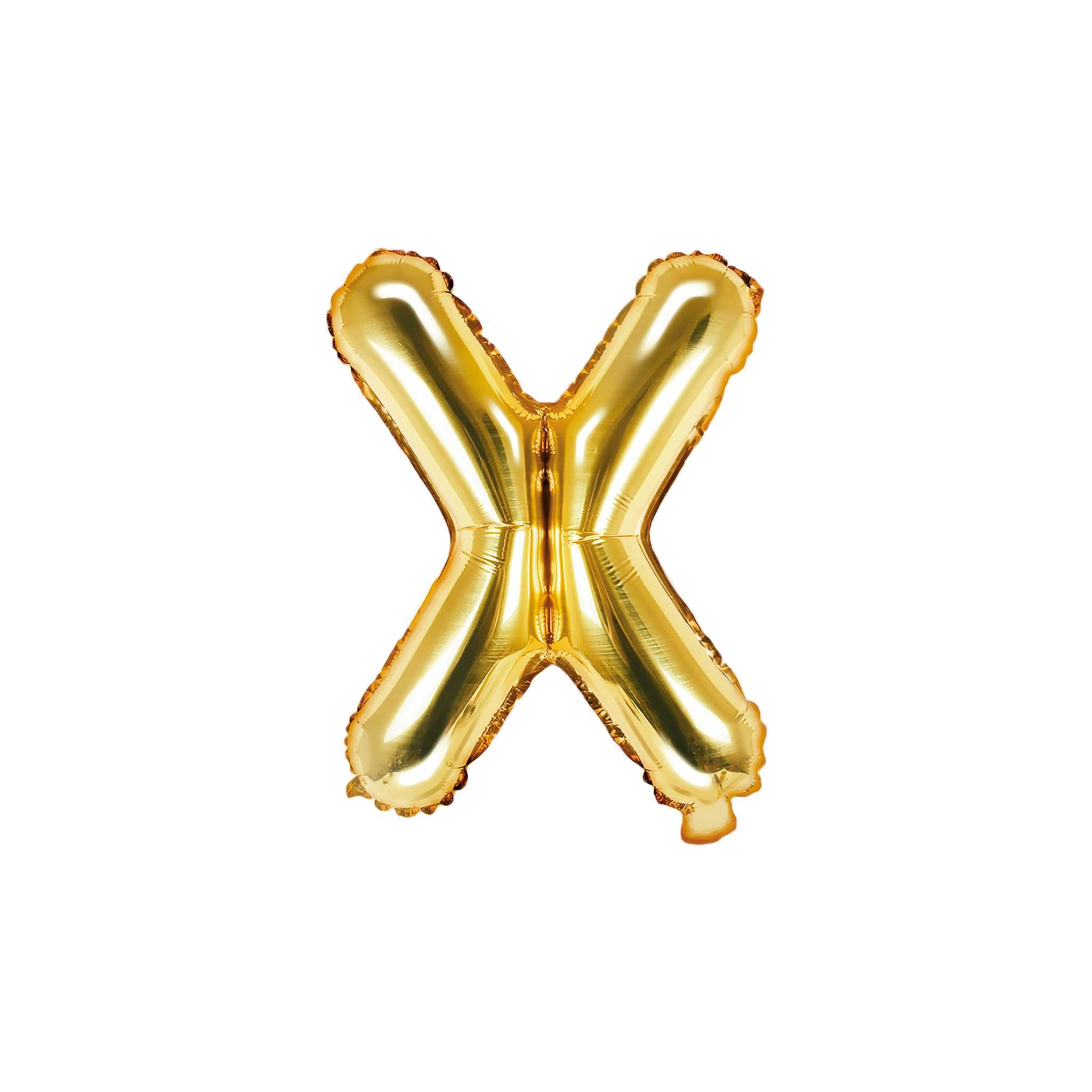 Folienballon kleine Buchstaben Gold -hey-Party.de- Folienballons -#Variante_ X