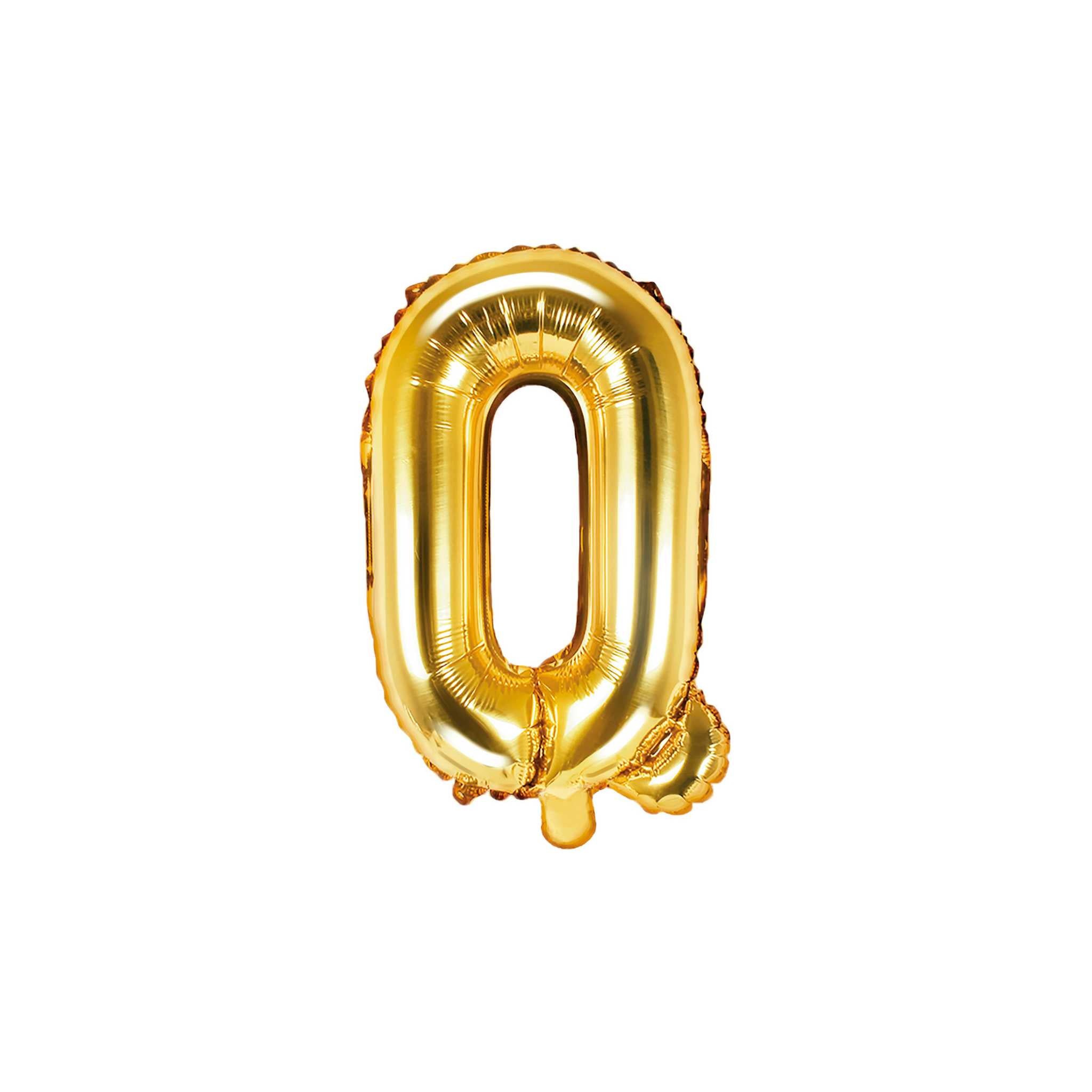 Folienballon kleine Buchstaben Gold -hey-Party.de- Folienballons -#Variante_ Q