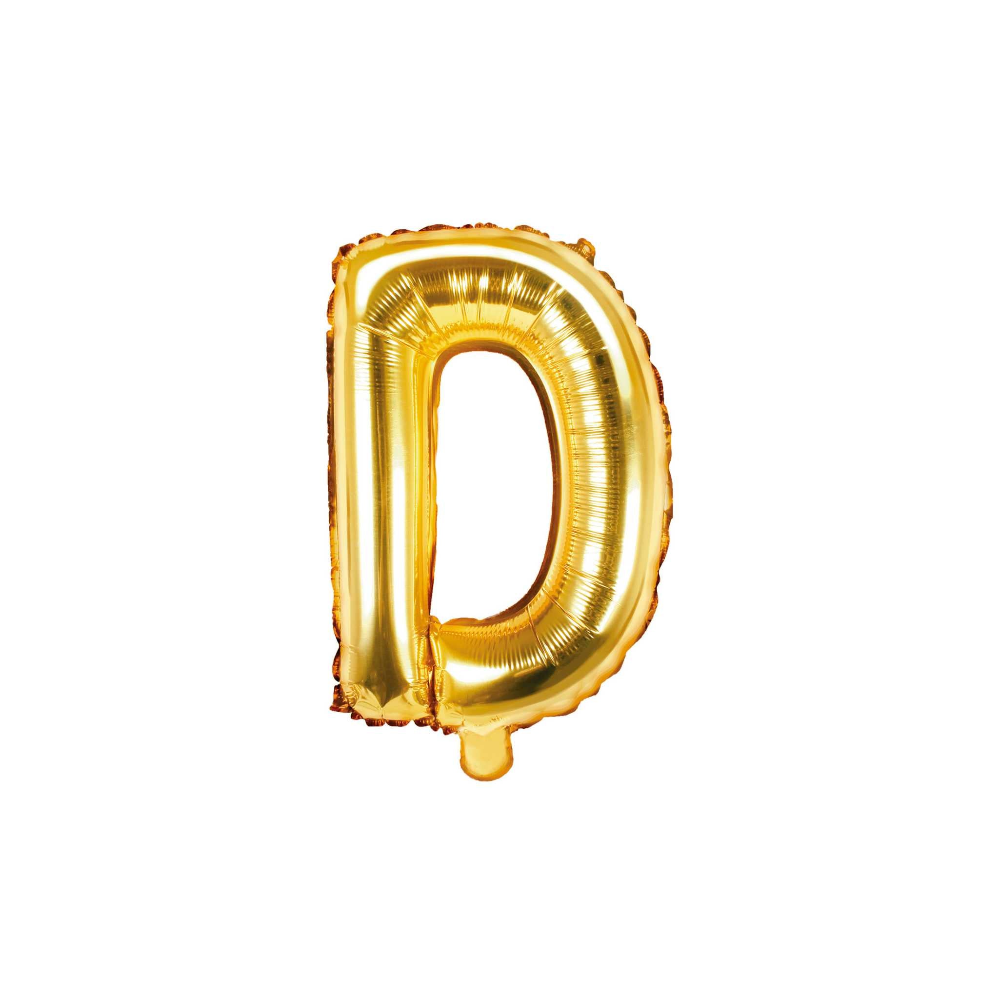 Folienballon kleine Buchstaben Gold -hey-Party.de- Folienballons -#Variante_ D