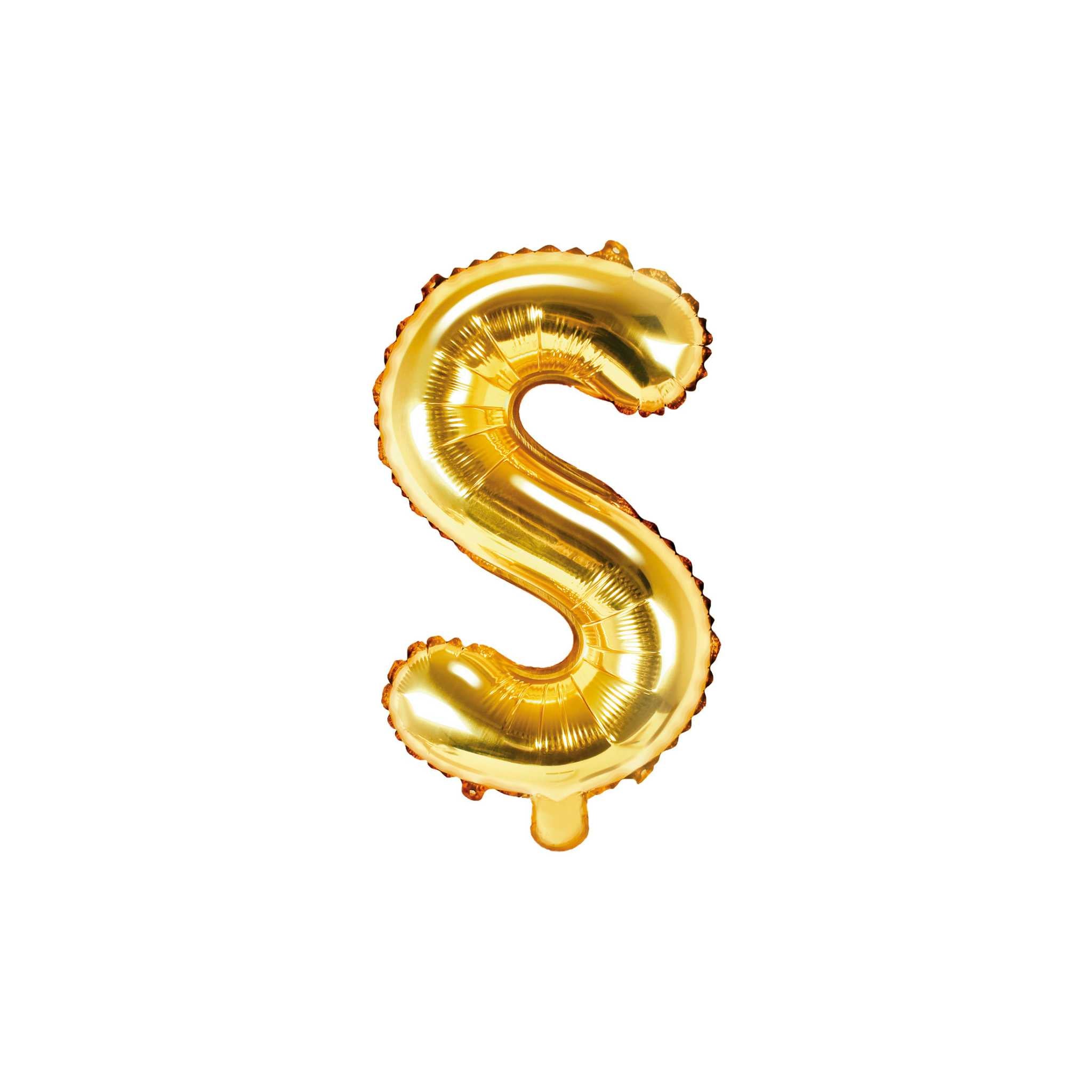 Folienballon kleine Buchstaben Gold -hey-Party.de- Folienballons -#Variante_ S