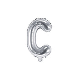 Folienballon kleine Buchstaben Silber -hey-Party.de- Folienballons -#Variante_ C