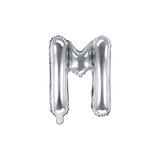 Folienballon kleine Buchstaben Silber -hey-Party.de- Folienballons -#Variante_ M