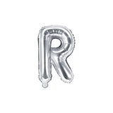 Folienballon kleine Buchstaben Silber -hey-Party.de- Folienballons -#Variante_ R