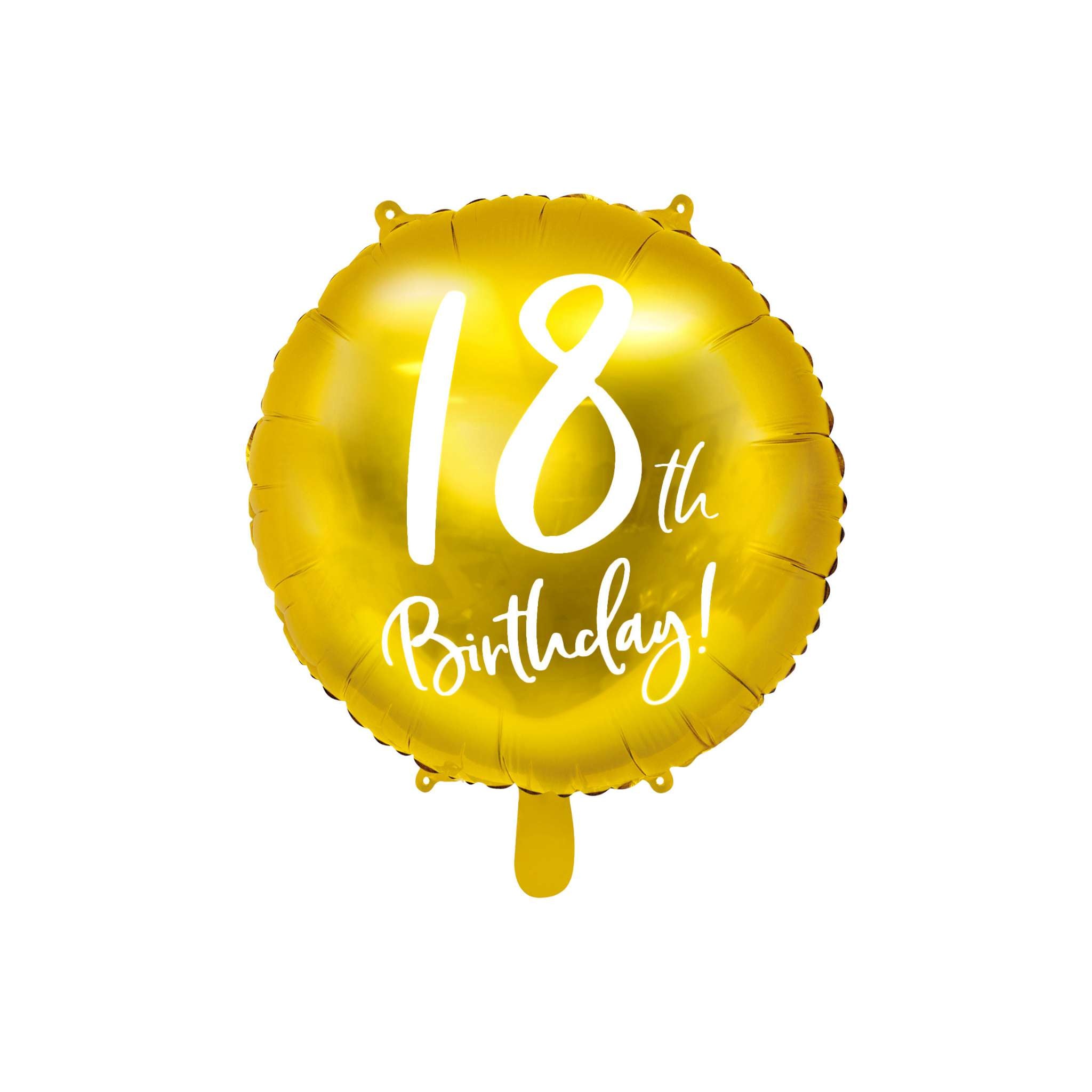 Folienballon rund "18th Birthday" -hey-Party.de- Folienballons -#Variante_