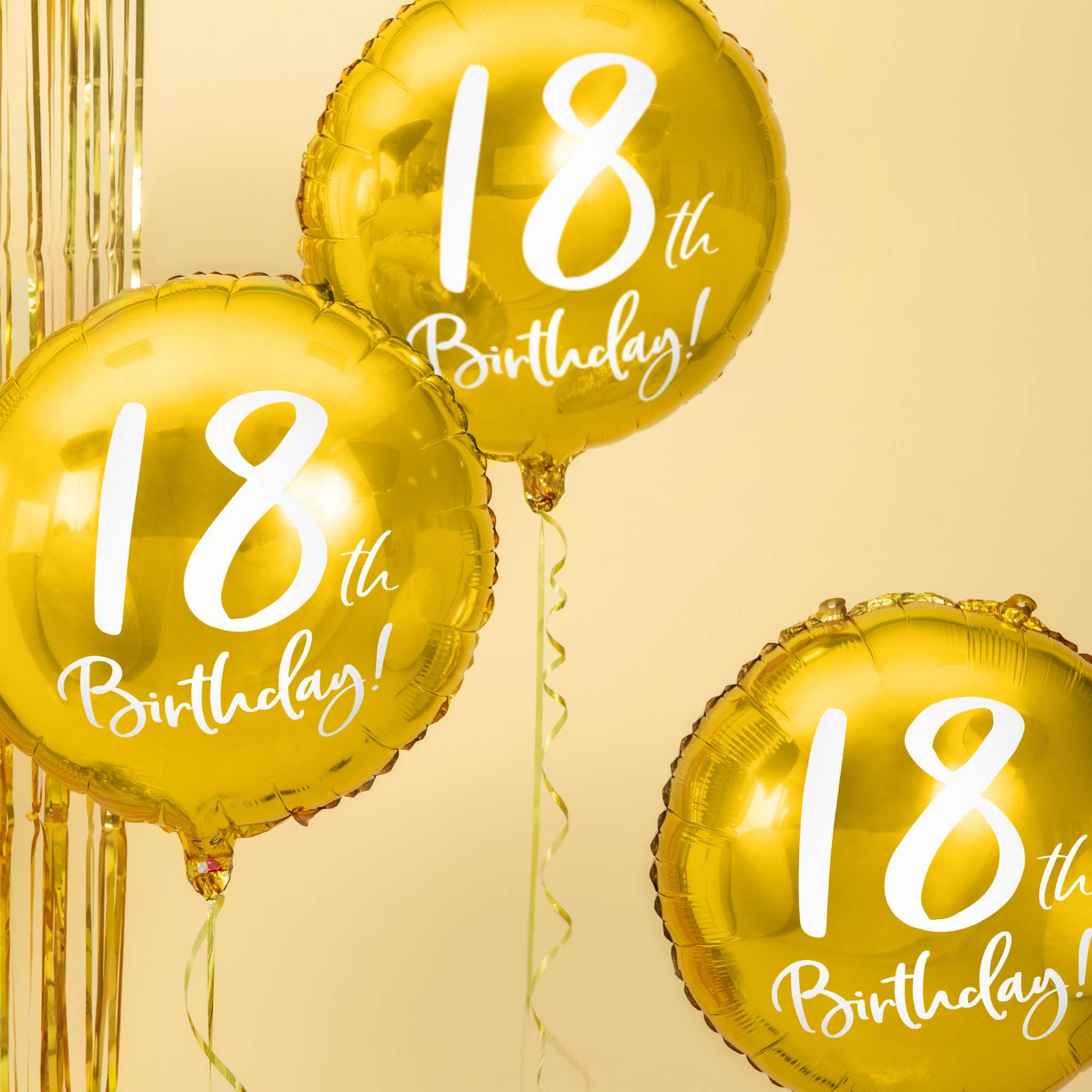 Folienballon rund "18th Birthday" -hey-Party.de- Folienballons -#Variante_