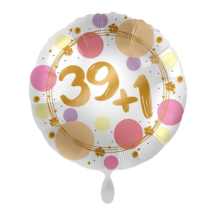 Folienballon rund „39+1“ Folienballons Hey Party