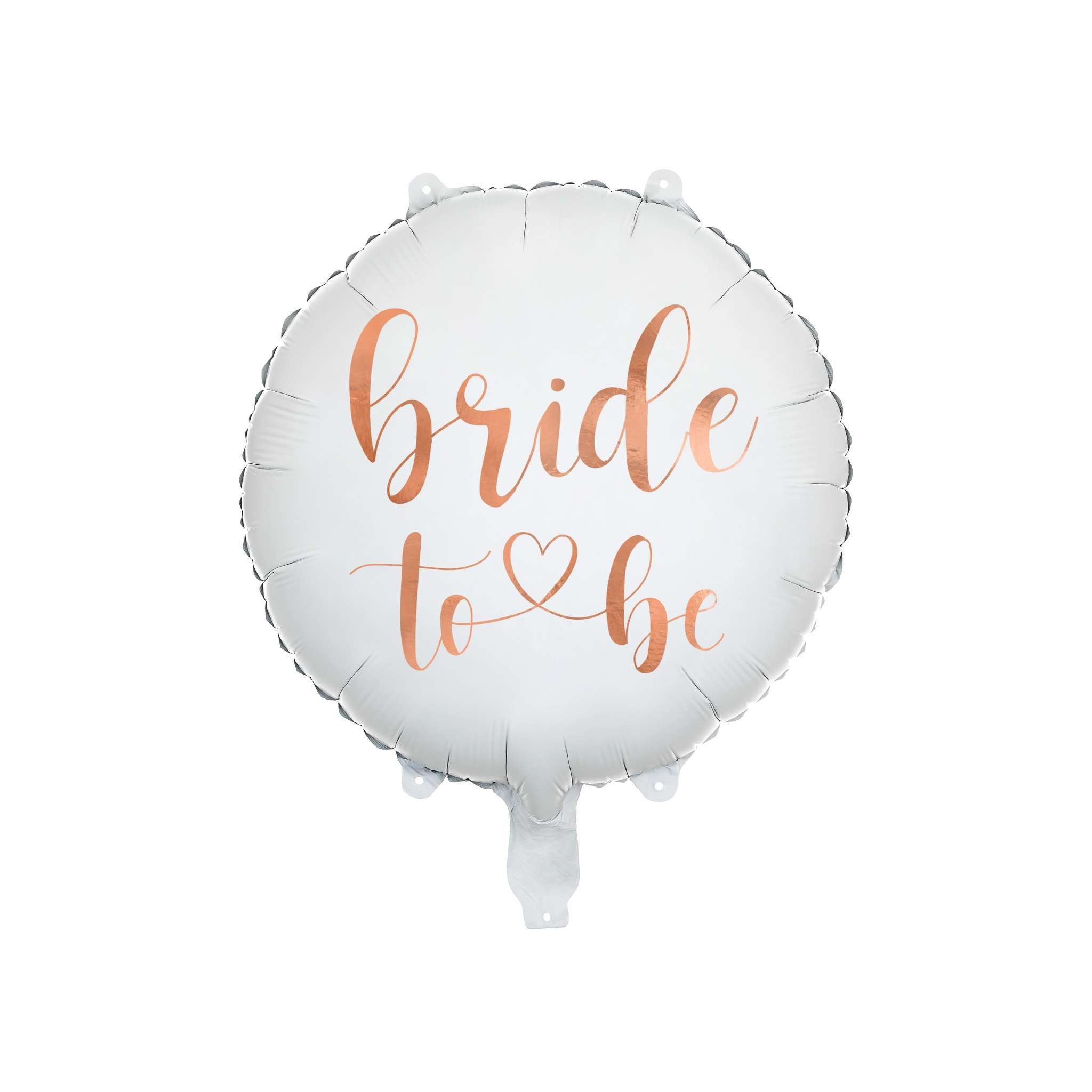 Folienballon rund "Bride to be" -hey-Party.de- Folienballons -#Variante_