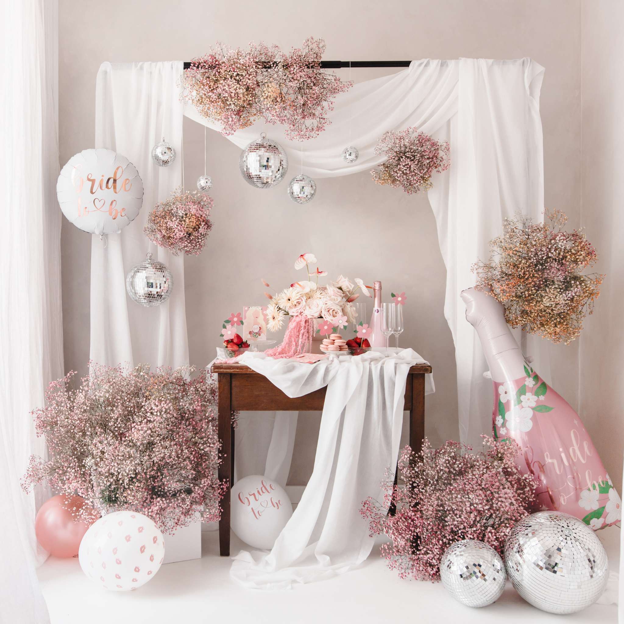 Folienballon rund "Bride to be" -hey-Party.de- Folienballons -#Variante_