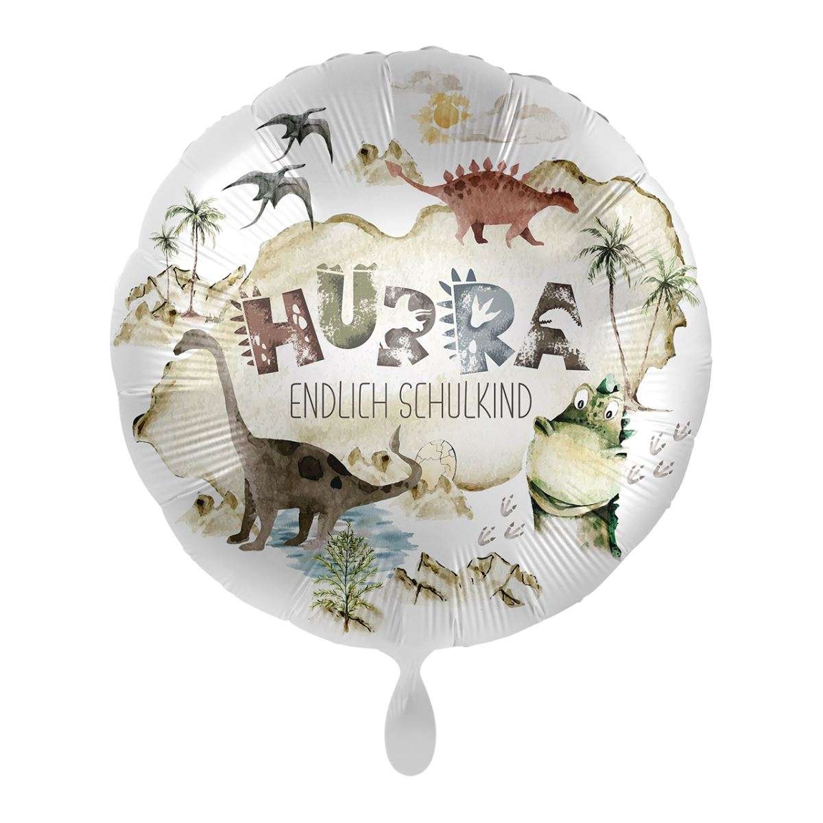 Folienballon „Endlich Schulkind“ Dinos -hey-Party.de- Folienballons -#Variante_