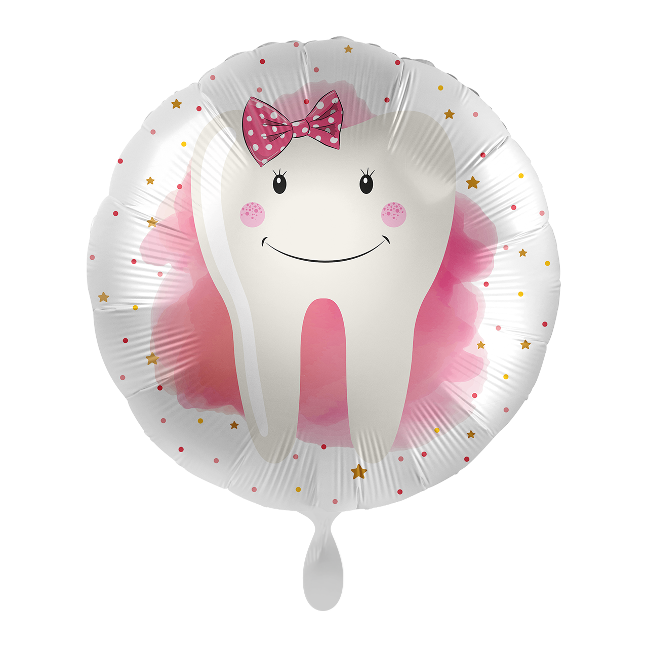 Folienballon rund "Frau Zahn" Rosa -hey-Party.de- Folienballons -#Variante_