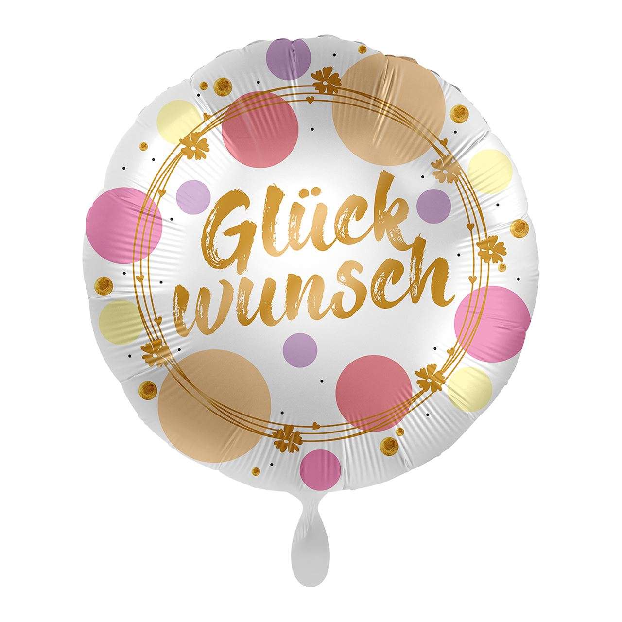 Folienballon „Glückwunsch“ Punkte -hey-Party.de- Folienballons -#Variante_