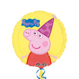 Folienballon rund Peppa Wutz mit Hut -hey-Party.de- Folienballons -#Variante_