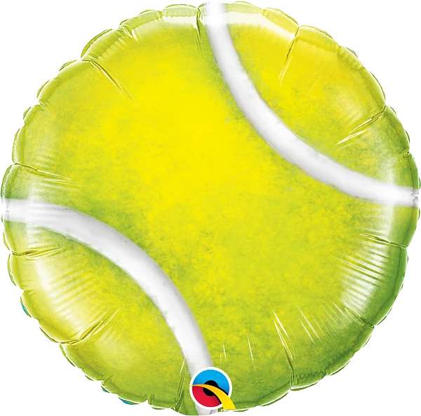 Folienballon rund „Tennisball“, 46 cm, Tennisgelb Folienballons Hey Party