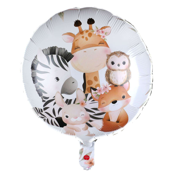 Folienballon rund „Wildtiere" Folienballons Hey Party