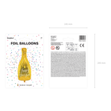 Folienballon Flasche "Happy New Year" -hey-Party.de- Folienballons -#Variante_