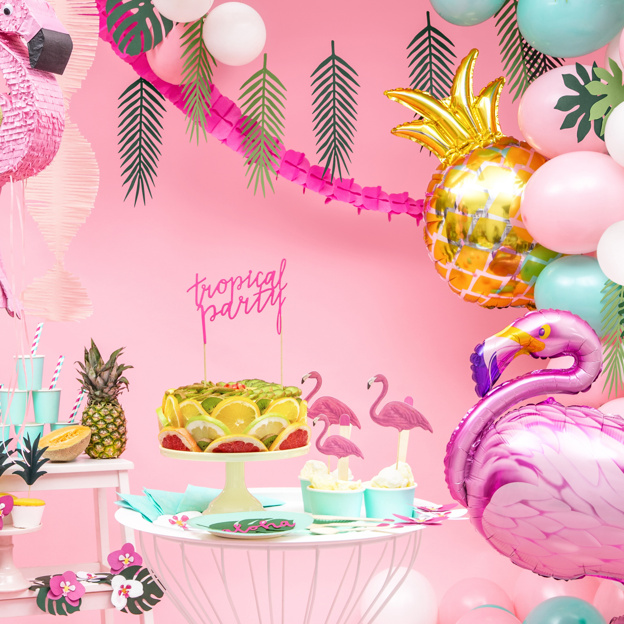 Folienballon Goldene Ananas -hey-Party.de- Folienballons -#Variante_