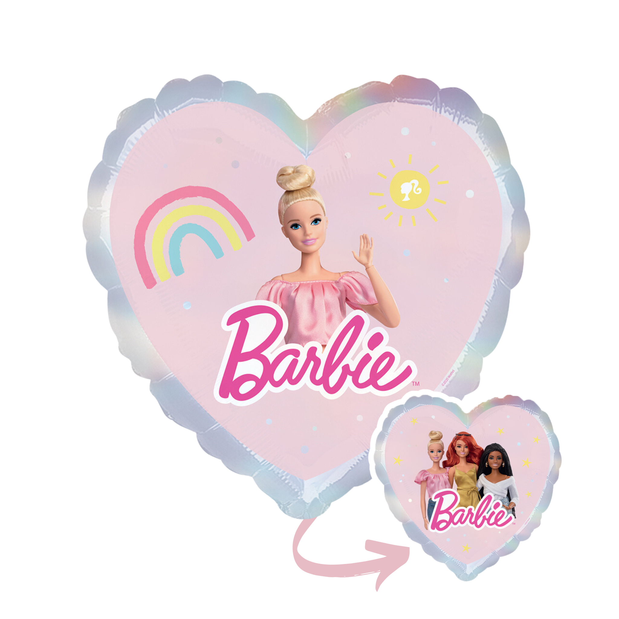 Folienballon Herz Barbie & Friends -hey-Party.de- Folienballons -#Variante_