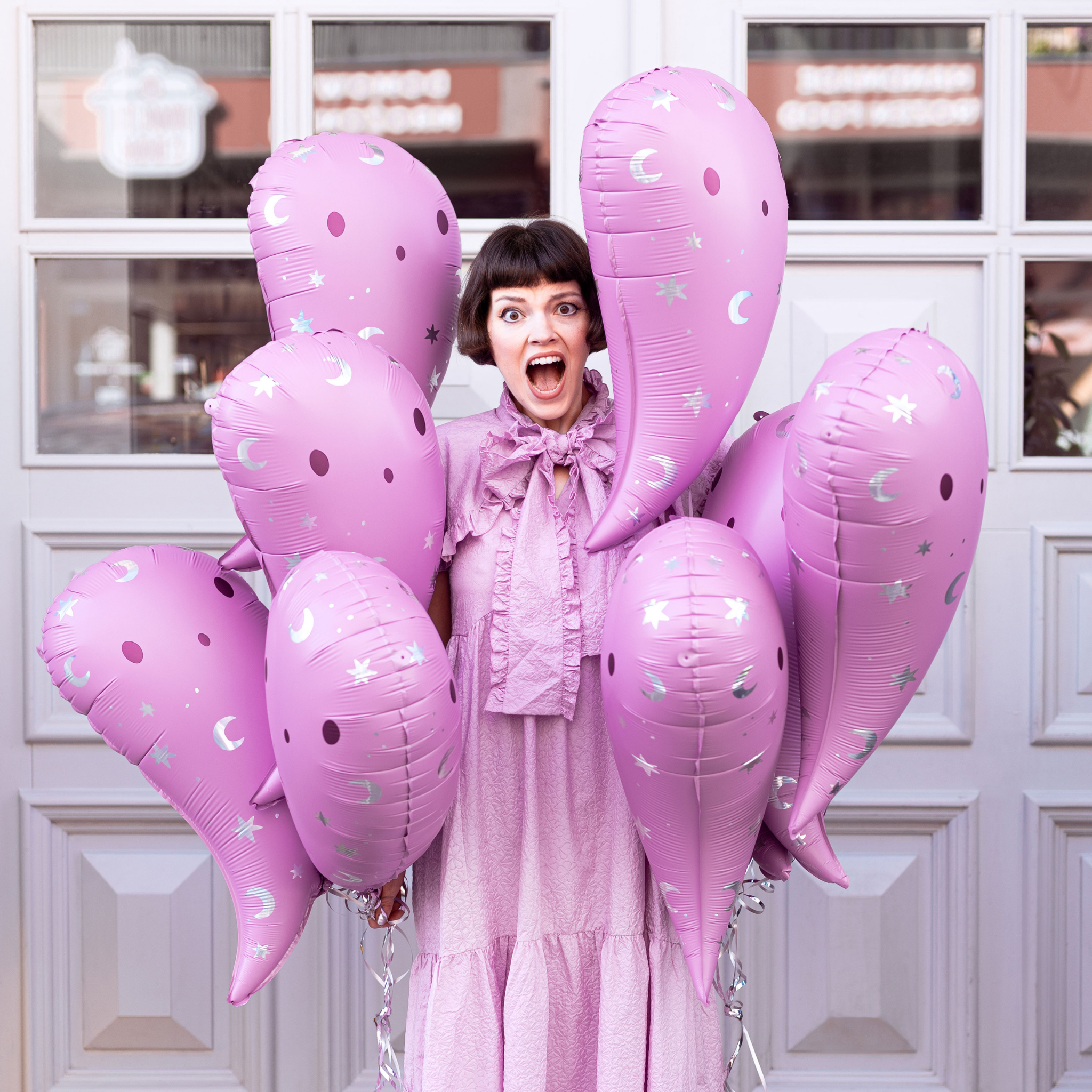 Folienballon Lila Geist -hey-Party.de- Folienballons -#Variante_