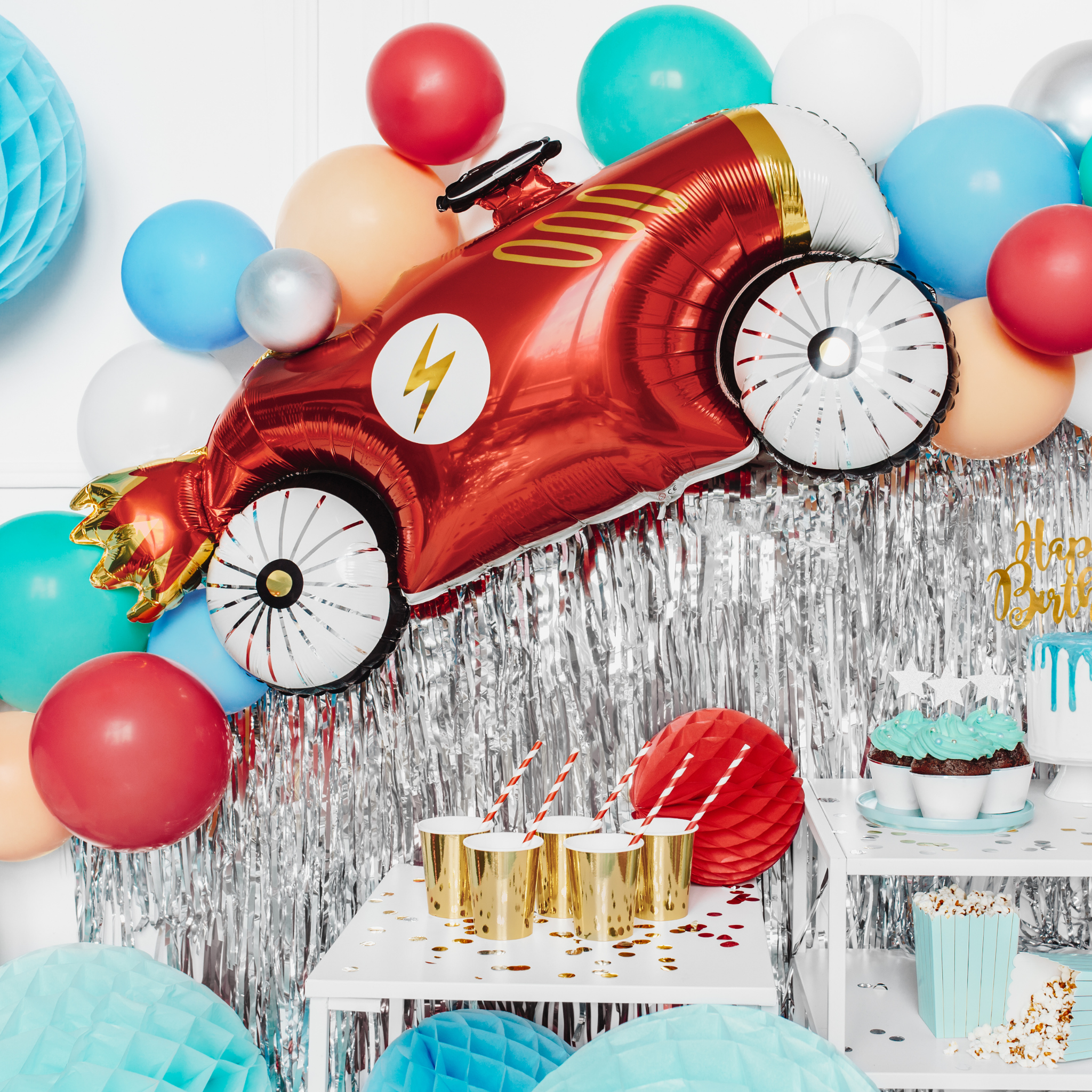 Folienballon Rennauto -hey-Party.de- Folienballons -#Variante_