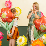 Folienballon Rote Blume -hey-Party.de- Folienballons -#Variante_