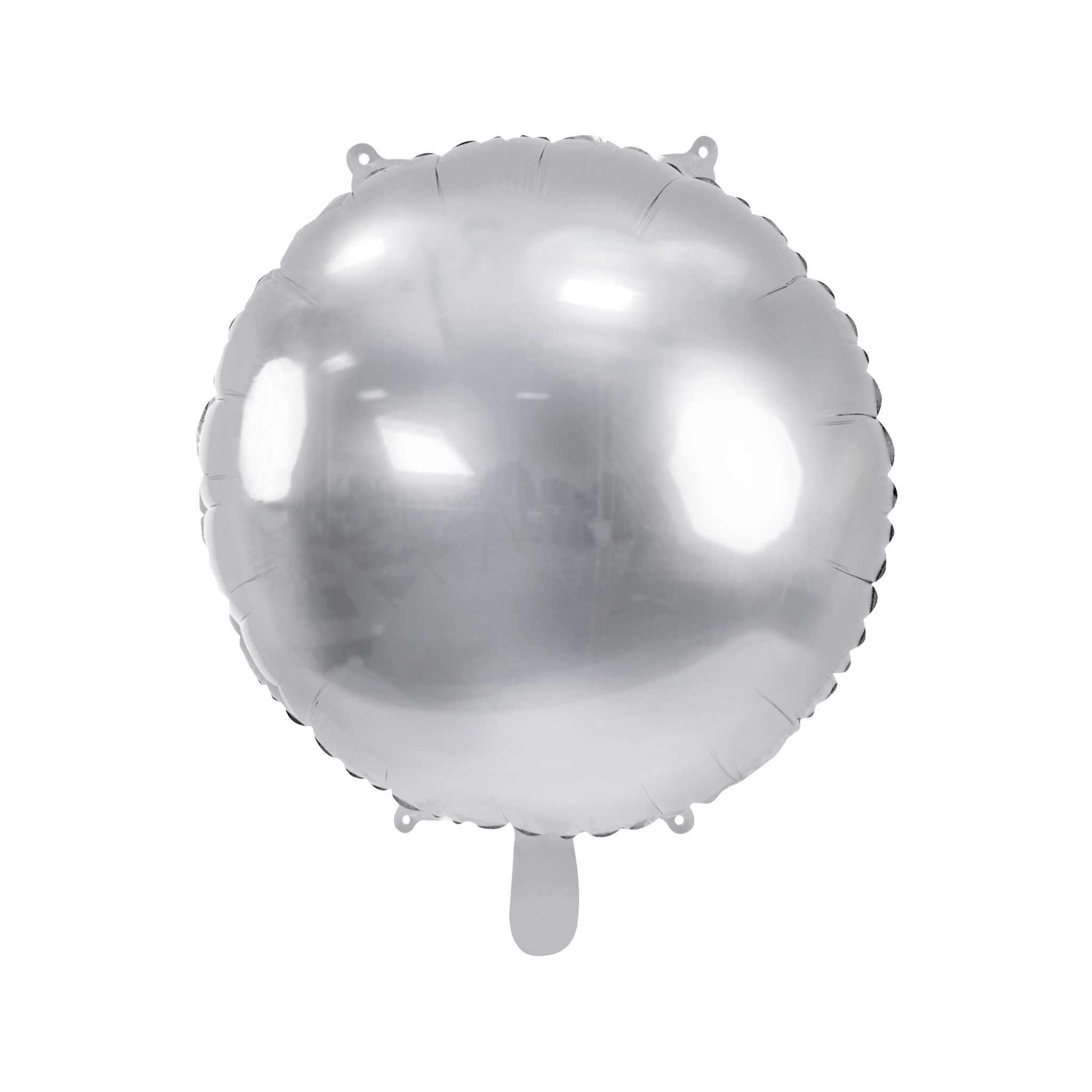 Folienballon Rund Silber -hey-Party.de- Folienballons -#Variante_L (44 cm)