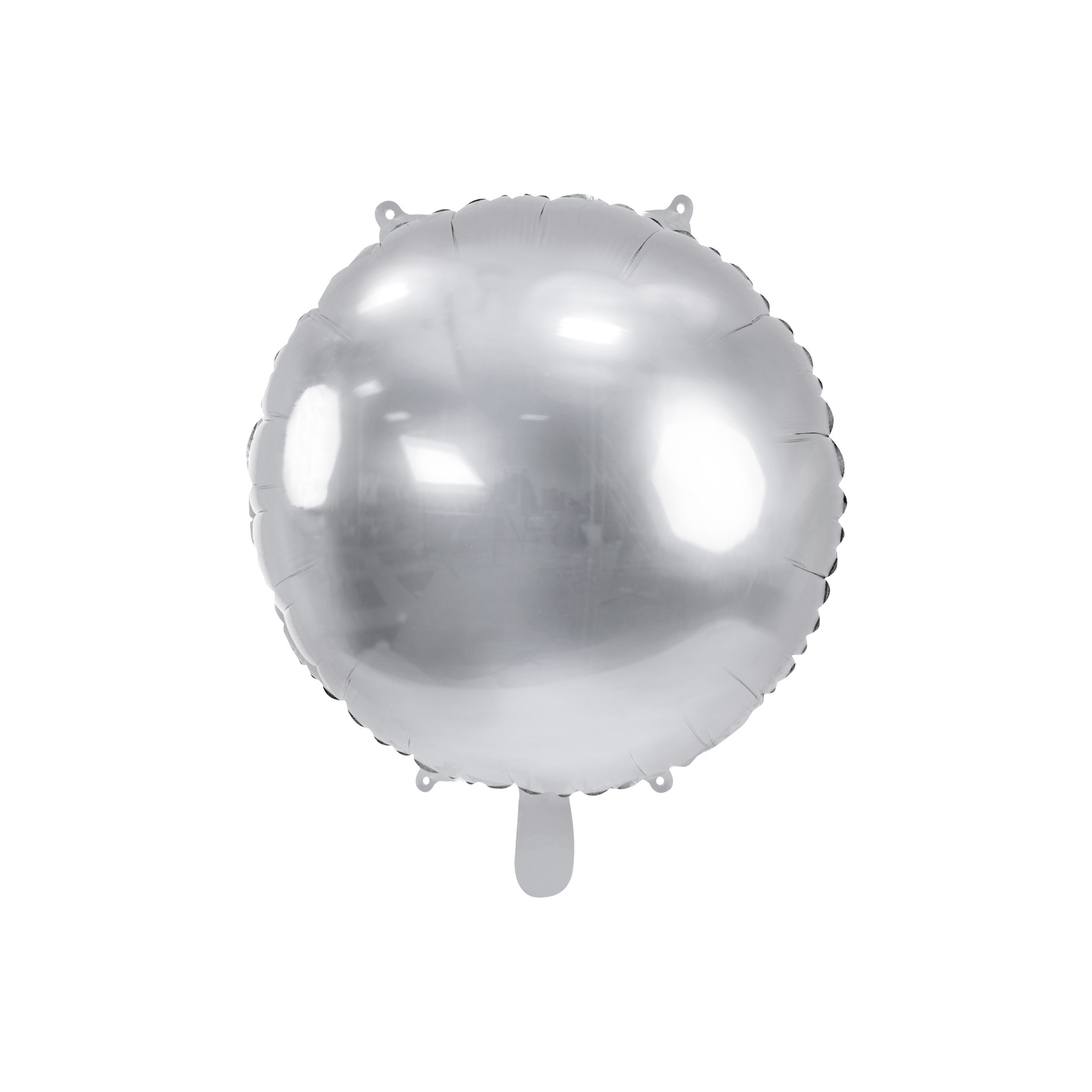 Folienballon Rund Silber -hey-Party.de- Folienballons -#Variante_M (35cm)
