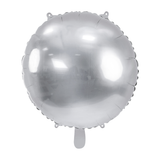 Folienballon Rund Silber -hey-Party.de- Folienballons -#Variante_XL (64 cm)