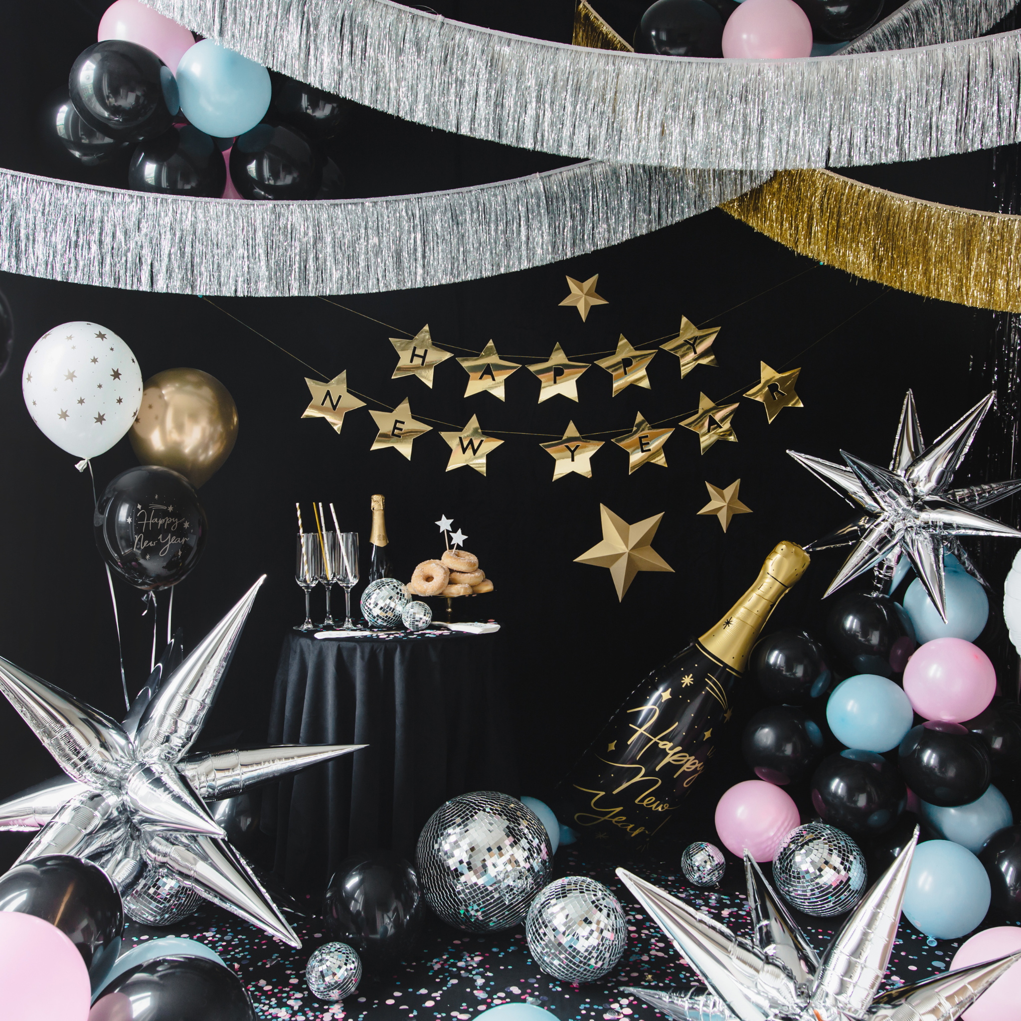 Folienballon 3D Stern Silber -hey-Party.de- Folienballons -#Variante_