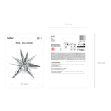 Folienballon 3D Stern Silber -hey-Party.de- Folienballons -#Variante_