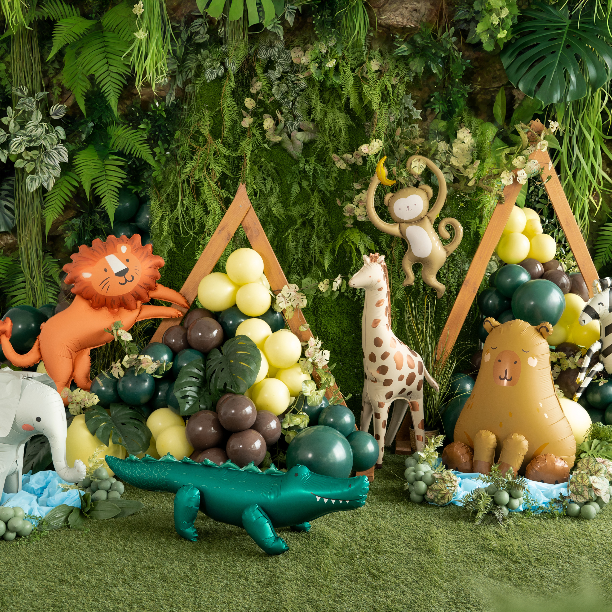 Folienballon Äffchen mit Banane -hey-Party.de- Folienballons -#Variante_