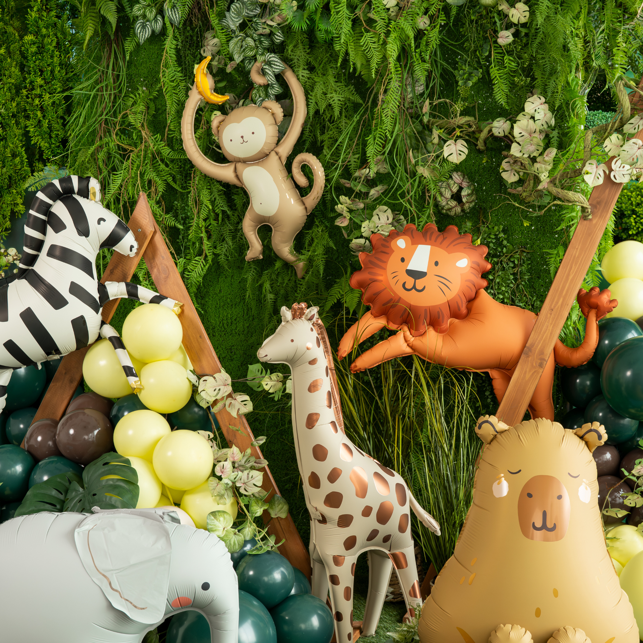 Folienballon Äffchen mit Banane -hey-Party.de- Folienballons -#Variante_