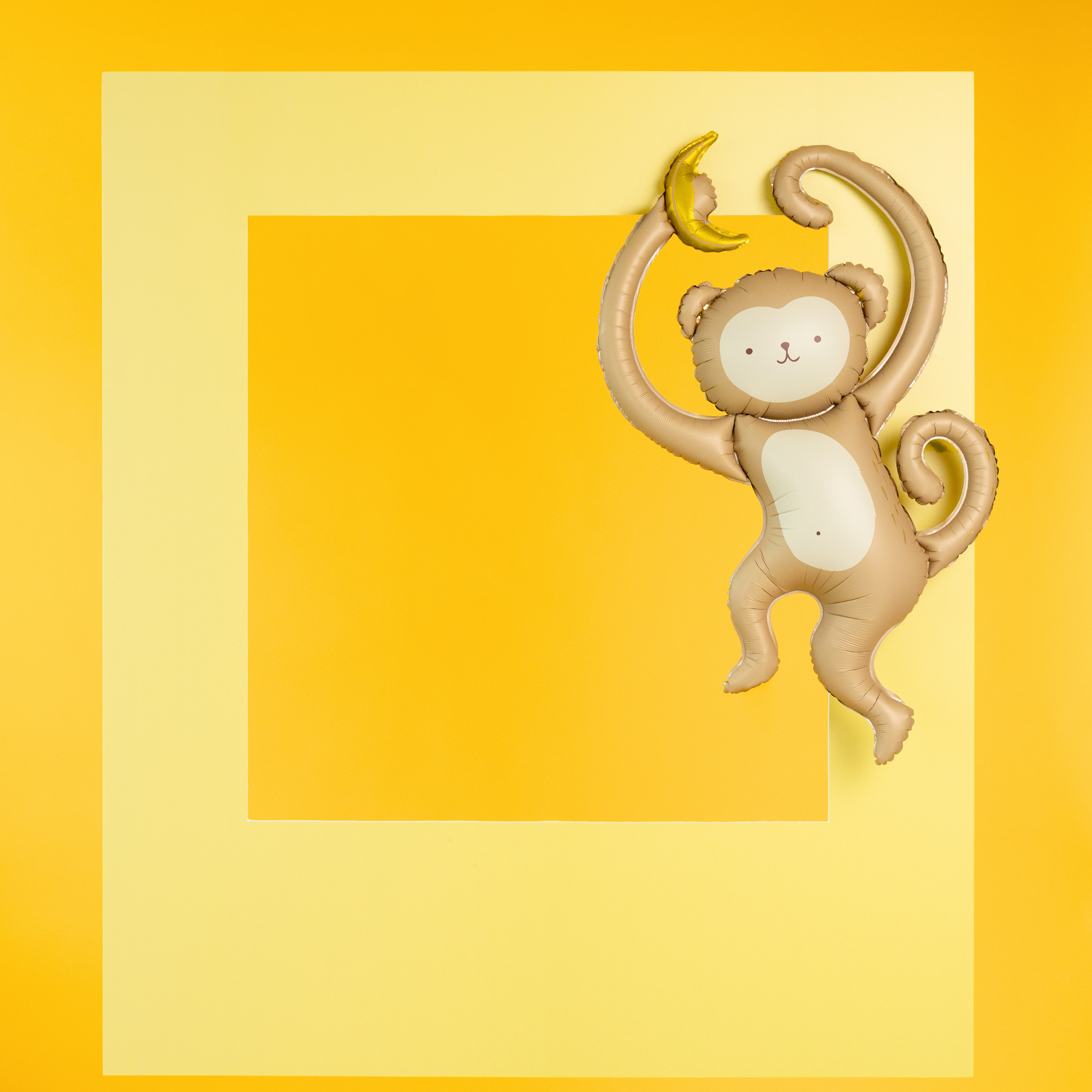 Folienballon Äffchen mit Banane -hey-Party.de- Folienballons -#Variante_