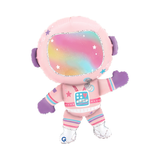 Folienballon Astronaut Rosa, ca. 54x69 cm