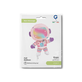 Folienballon Astronaut Rosa, ca. 54x69 cm