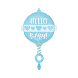 Folienballon Babyrassel Blau -hey-Party.de- Folienballons -#Variante_