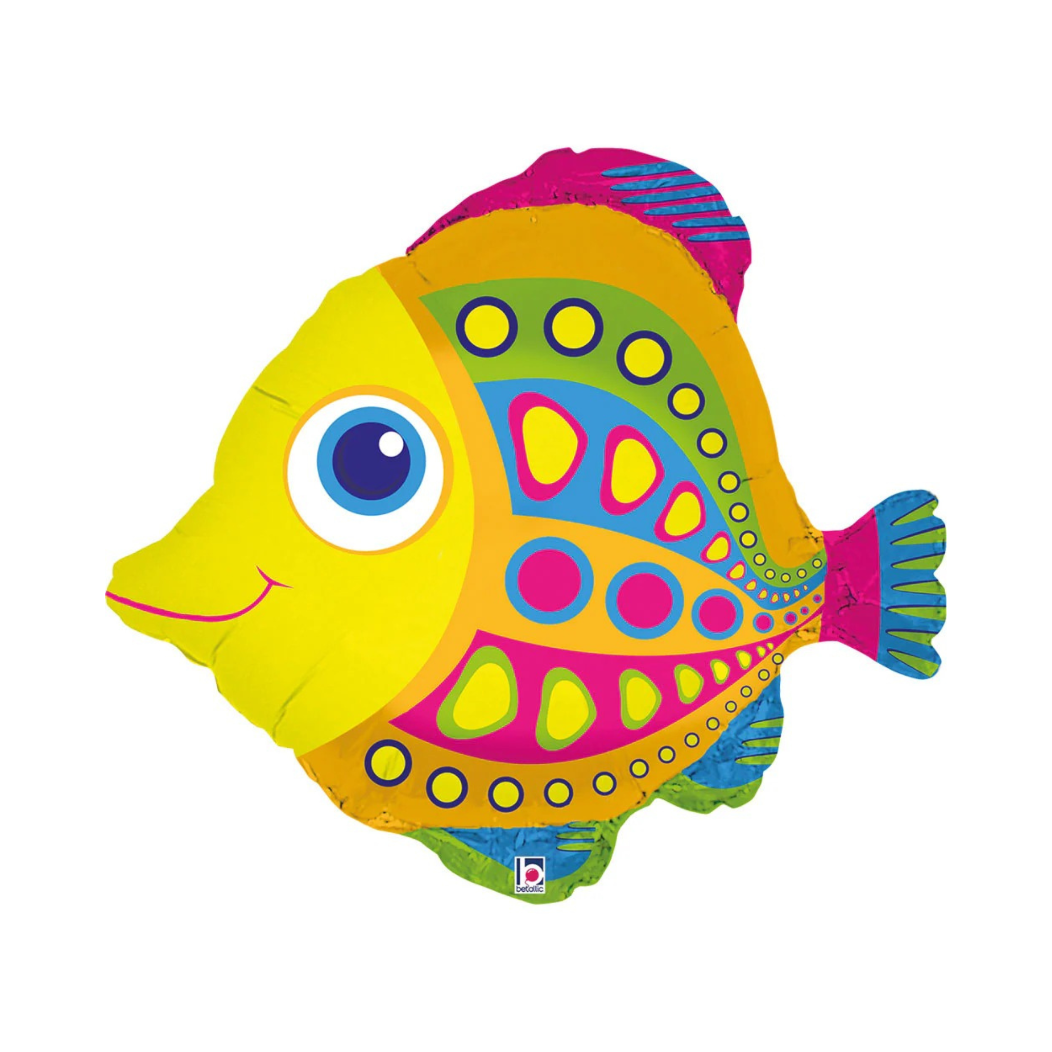 Folienballon Bunter Fisch, ca. 55x49 cm