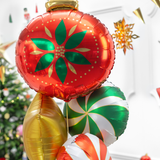 Folienballon Christbaumkugel Rund Rot