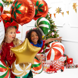 Folienballon Christbaumkugel Rund Rot