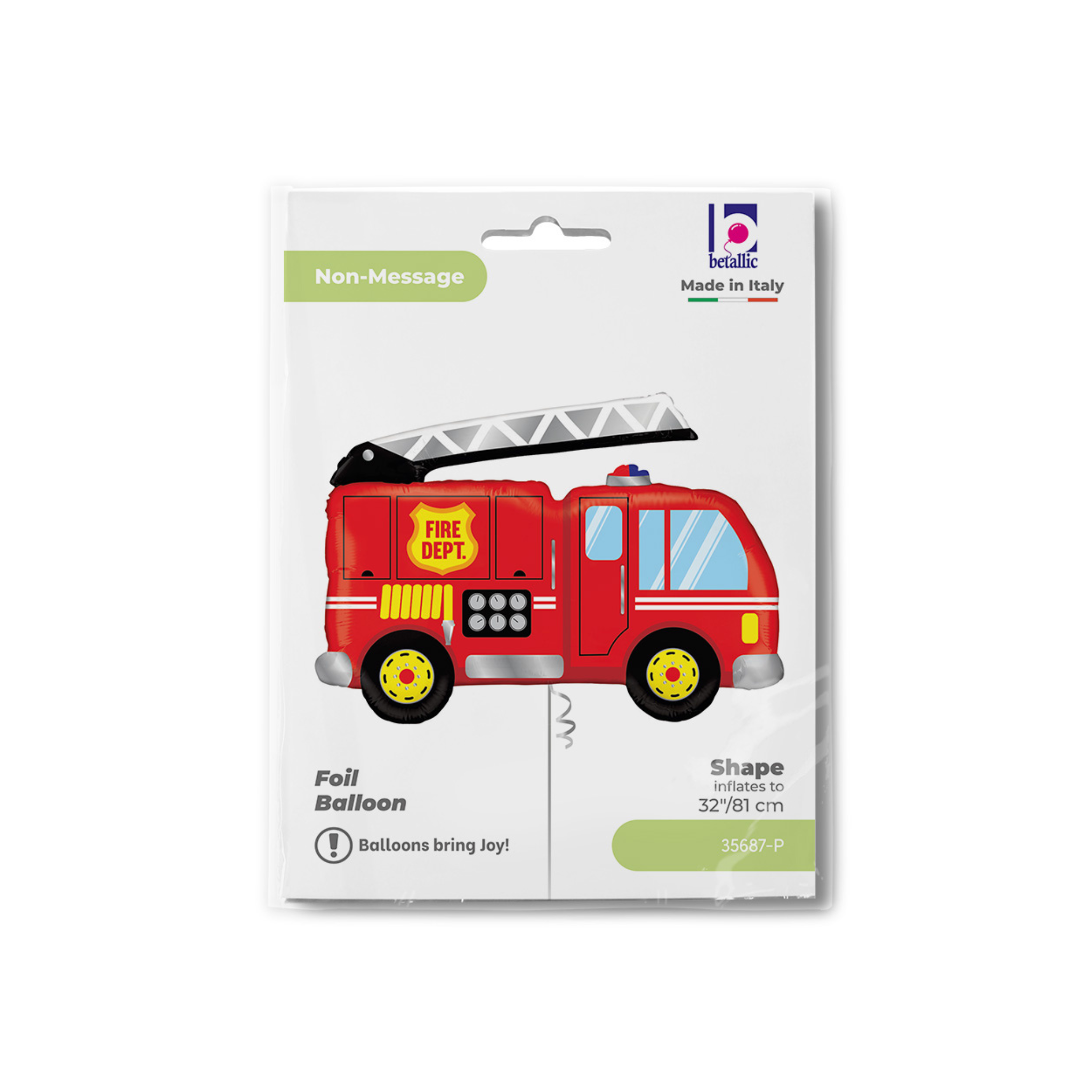 Folienballon Feuerwehrauto "Fire Dept." -hey-Party.de- Folienballons -#Variante_