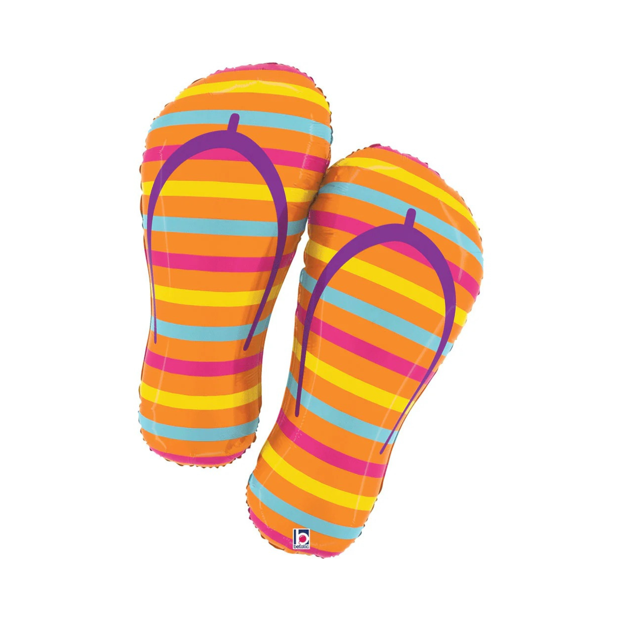 Folienballon Flip Flops, Bunt, ca. 52x76 cm