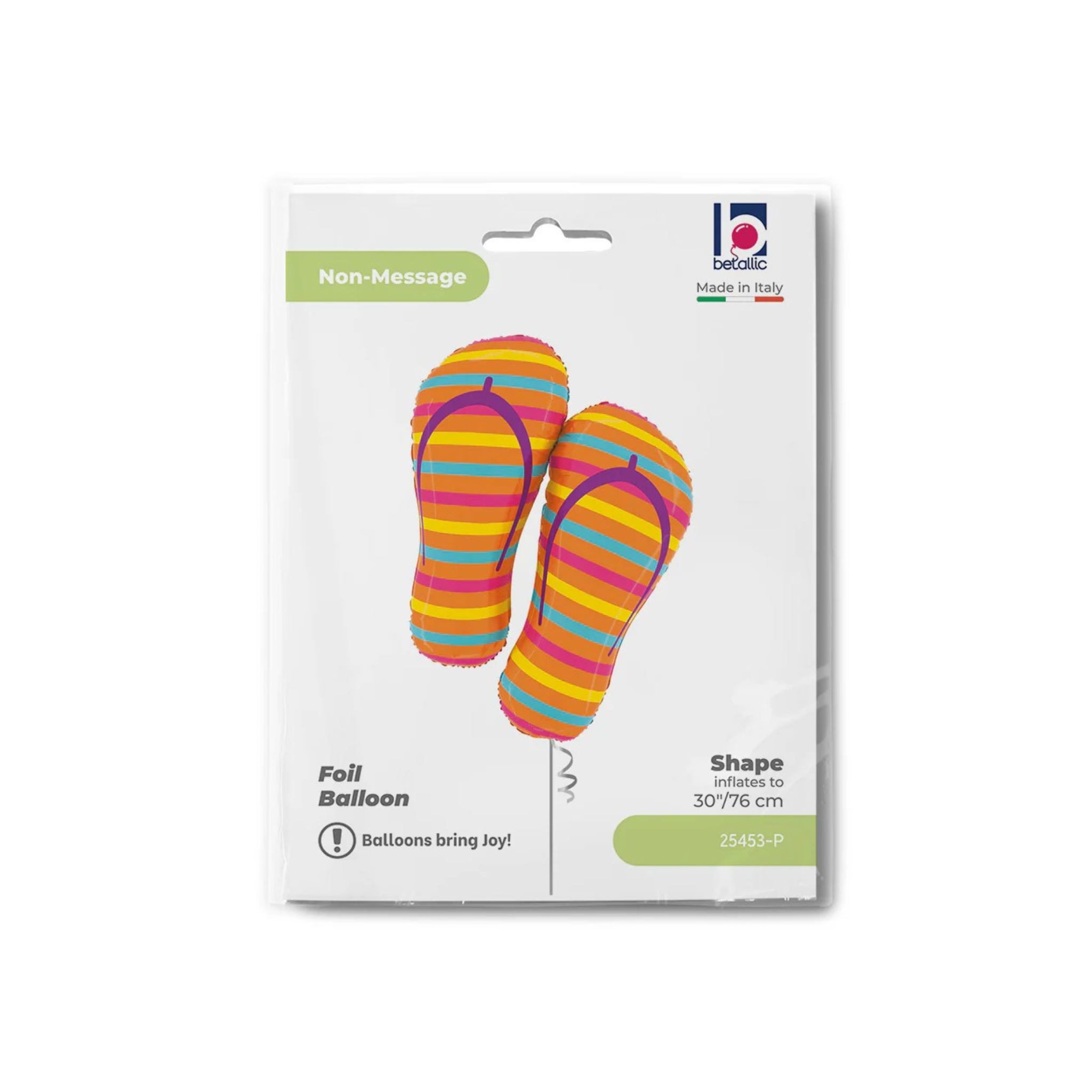 Folienballon Flip Flops, Bunt, ca. 52x76 cm