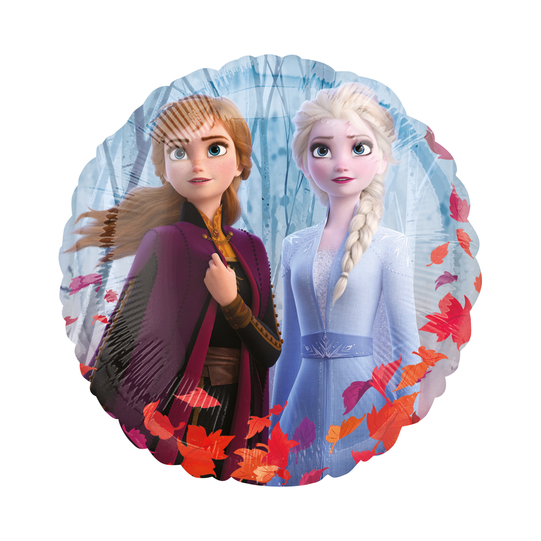 Folienballon Frozen 2 Anna und Elsa Rund -hey-Party.de- Folienballons -#Variante_