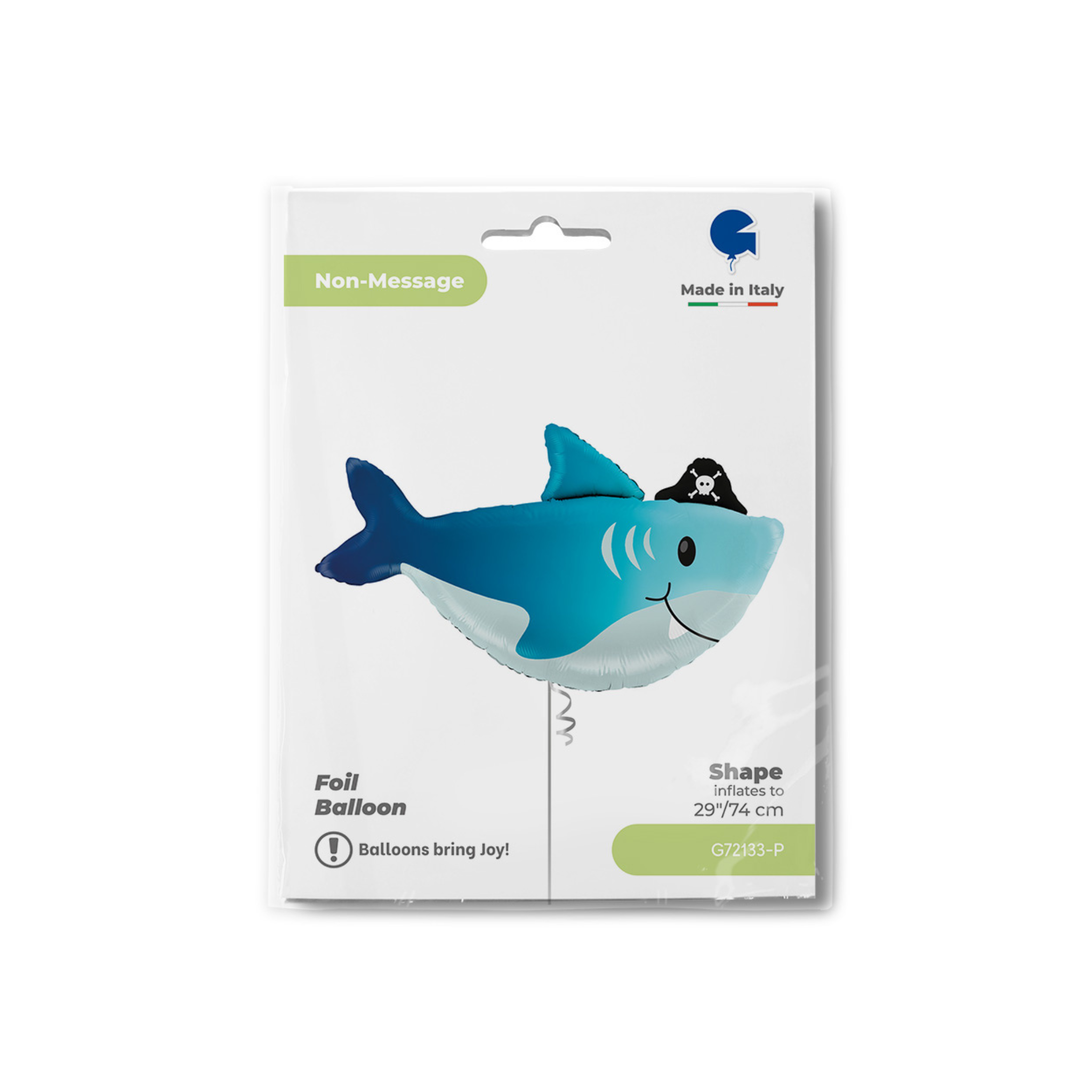 Folienballon Hai mit Piratenhut -hey-Party.de- Folienballons -#Variante_